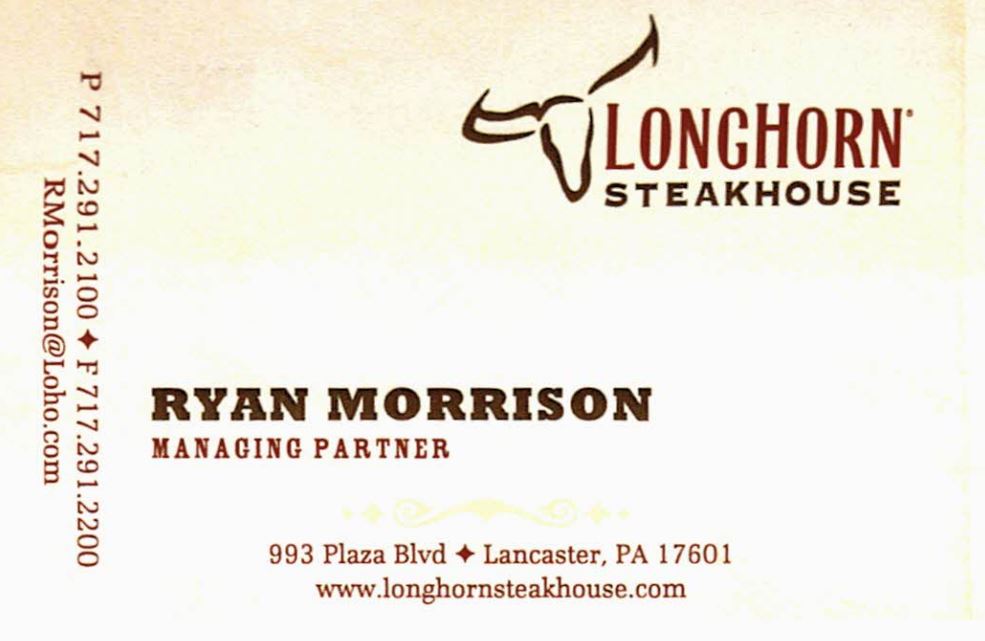 Longhorn business card