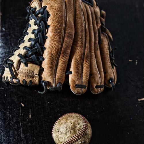 fielders glove and ball